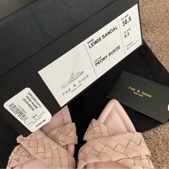 NEW Rag & Bone Lewis Braided Straps Suede Sandals Point toe